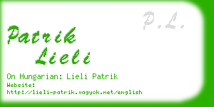patrik lieli business card